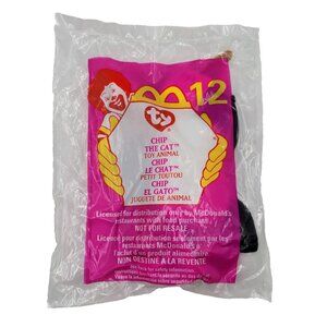 Chip The Cat #12 McDonald’s Toy Retired 1999 New Sealed TY Teenie Beanie Babies